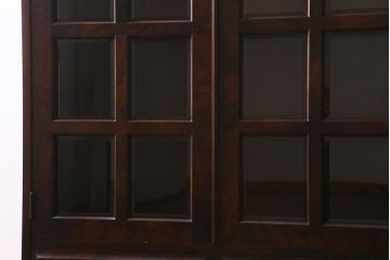 中古　北海道民芸家具　#115　落ち着きのある佇まいが魅力のブックケース(本箱、収納棚、戸棚)(R-039944)
