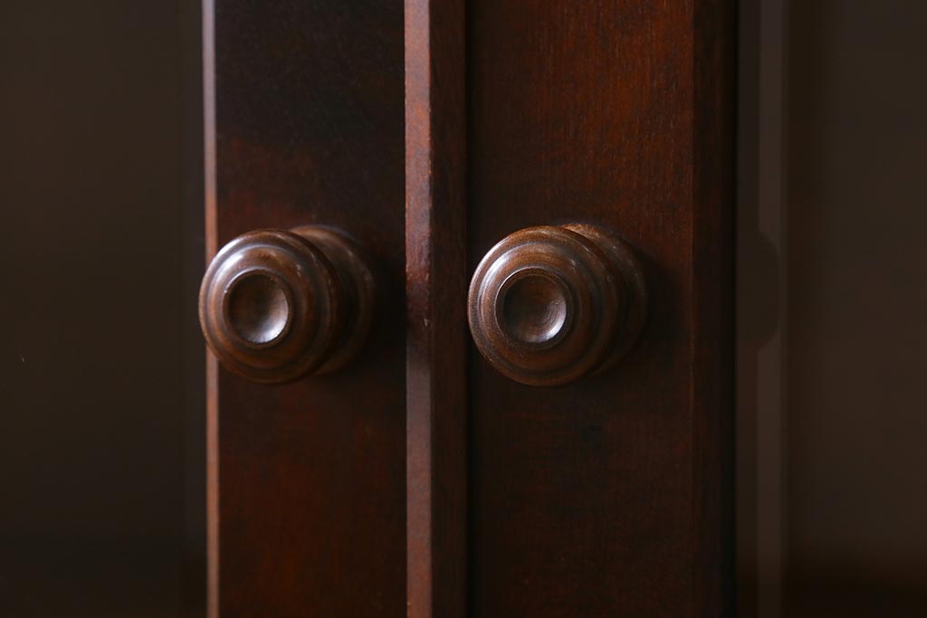 中古　北海道民芸家具　#115　落ち着きのある佇まいが魅力のブックケース(本箱、収納棚、戸棚)(R-039944)