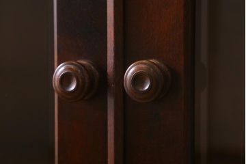 中古　北海道民芸家具　#115　落ち着きのある佇まいが魅力のブックケース(本箱、収納棚、戸棚)(R-039944)