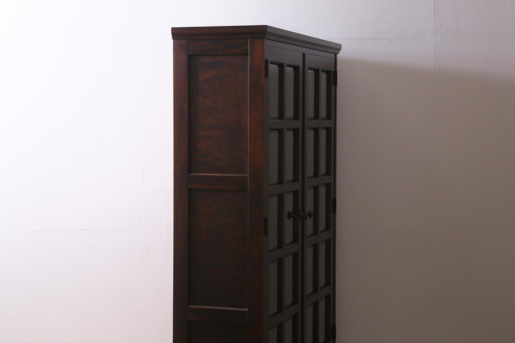 中古　北海道民芸家具　#115　落ち着きのある佇まいが魅力のブックケース(本箱、収納棚、戸棚)(R-039944)