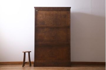 中古　北海道民芸家具　#115　落ち着きのある佇まいが魅力のブックケース(本箱、収納棚、戸棚)(R-039944)