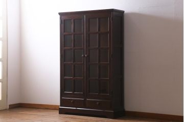 中古　北海道民芸家具　#115　落ち着きのある佇まいが魅力のブックケース(本箱、収納棚、戸棚)(R-039944)