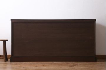 中古　筑後民芸家具　天板リメイク・厚い栗材　重厚感のある佇まいが魅力のサイドボード(収納棚、食器棚、テレビボード)(R-039947)