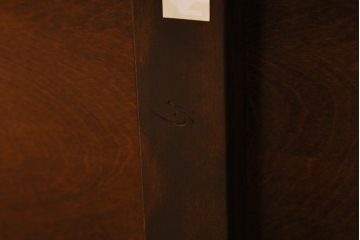 中古　松本民芸家具　D型布張り椅子　クラシカルなデザインが魅力の3人掛けソファ(ベンチ、ソファ)(定価約55万円)(R-039950)
