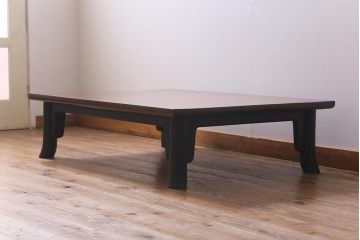 ビンテージ家具　松本民芸家具　ペイントでモダンに仕上がったT.K型座卓(ローテーブル)(R-039953)