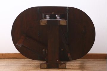 中古　松本民芸家具　脚のデザインがシックな27型バタフライ卓(ドロップリーフテーブル、ダイニングテーブル)(定価約19万円)(R-039954)