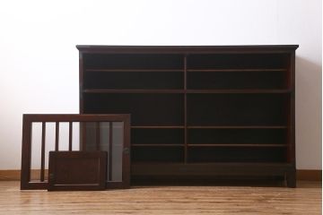 中古　筑後民芸家具　脚付リメイク　和モダンスタイルを高めるサイドボード(戸棚、キャビネット)(R-039955)