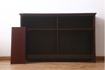 中古　筑後民芸家具　脚付リメイク　和モダンスタイルを高めるサイドボード(戸棚、キャビネット)(R-039955)