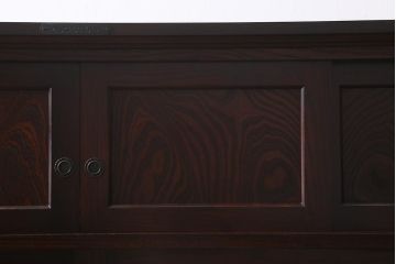 中古　筑後民芸家具　脚付リメイク　和モダンスタイルを高めるサイドボード(戸棚、キャビネット)(R-039955)