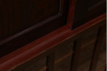 中古　筑後民芸家具　脚付リメイク　和モダンスタイルを高めるサイドボード(戸棚、キャビネット)(R-039955)