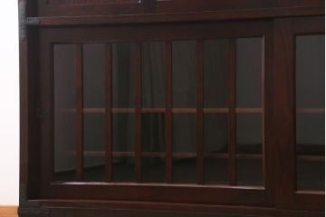 中古　筑後民芸家具　脚付リメイク　和モダンスタイルを高めるサイドボード(戸棚、キャビネット)(R-039955)