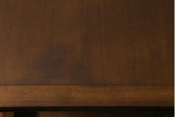アンティーク家具　イギリスアンティーク　オーク材　ブルボーズレッグが目を引くドローリーフテーブル(エクステンションテーブル、ダイニングテーブル)(R-039960)