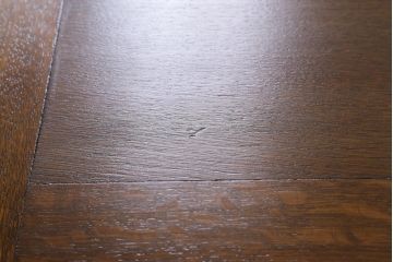 アンティーク家具　イギリスアンティーク　オーク材　ブルボーズレッグが目を引くドローリーフテーブル(エクステンションテーブル、ダイニングテーブル)(R-039960)