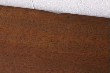 アンティーク家具　和製アンティーク　昭和中期　天板一枚板　リメイク　メンズライクにおすすめな鉄脚ベンチ(板座チェア、椅子)(R-039961)