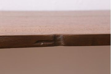 アンティーク家具　和製アンティーク　昭和中期　天板一枚板　リメイク　メンズライクにおすすめな鉄脚ベンチ(板座チェア、椅子)(R-039961)