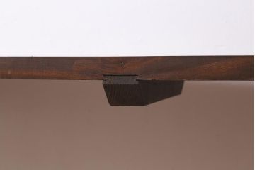 アンティーク家具　古材リメイク　ケヤキ材一枚板　ダイナミックな木目が魅力の鉄脚テーブル(コンソールテーブル、作業台)(R-039962)