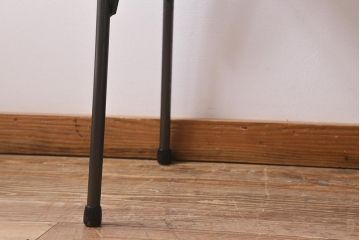 アンティーク家具　明治大正期　ケヤキ一枚板　古材をリメイクした鉄脚テーブル(コンソールテーブル、作業台)(R-039974)