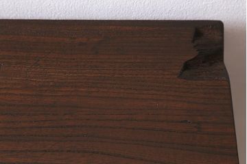 アンティーク家具　明治大正期　ケヤキ一枚板　古材をリメイクした鉄脚テーブル(コンソールテーブル、作業台)(R-039974)