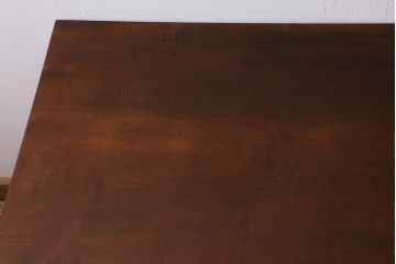 アンティーク家具　リメイク　栃の木一枚板　古材を活かした鉄脚テーブル(ダイニングテーブル、カフェテーブル、作業台)(R-039975)