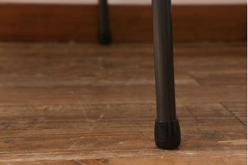 アンティーク家具　リメイク　栃の木一枚板　古材を活かした鉄脚テーブル(ダイニングテーブル、カフェテーブル、作業台)(R-039975)