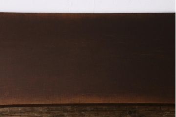 アンティーク家具　古材一枚板リメイク　朴の木を活かしたシンプルな鉄脚テーブル(コンソールテーブル、作業台)(R-039976)