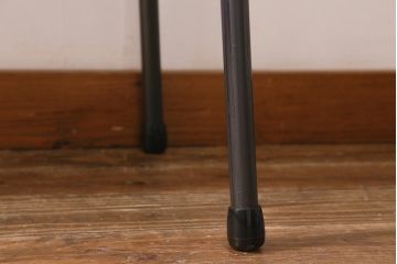 アンティーク家具　古材一枚板リメイク　朴の木を活かしたシンプルな鉄脚テーブル(コンソールテーブル、作業台)(R-039976)