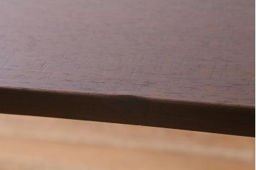 アンティーク家具　古材一枚板リメイク　ラワン材を活かしたシンプルな鉄脚テーブル(コンソールテーブル、作業台)(R-039977)