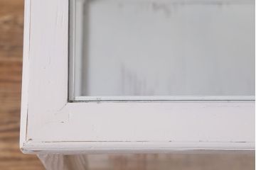 アンティーク家具　昭和初期　シャビーなペイントが素敵なガラスケース(ショーケース、飾り棚、陳列棚)(R-039980)