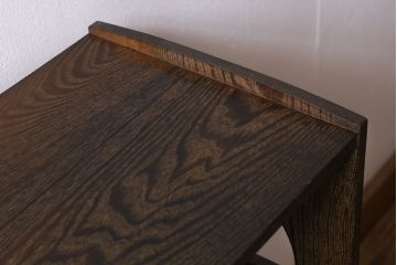 ヴィンテージ家具　国産工芸家具　桑材・前板桐材　竹図　落ち着いた和の雰囲気漂う飾り棚(茶棚、収納棚、戸棚、ビンテージ、桐箪笥、桐たんす)(R-039982)