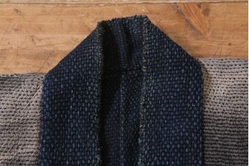 骨董　江戸明治期　火消刺し子半纏(火消刺子袢纏)(R-039989)