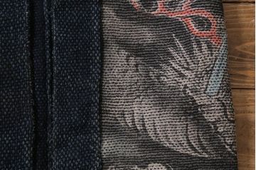 骨董　江戸明治期　火消刺し子半纏(火消刺子袢纏)(R-039989)