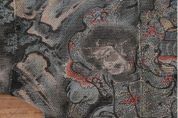 骨董　江戸明治期　火消刺し子半纏(火消刺子袢纏)(R-039989)