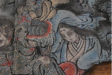 骨董　江戸明治期　火消刺し子半纏(火消刺子袢纏)(R-039989)