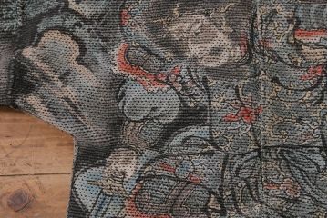 骨董　江戸明治期　火消刺し子半纏(火消刺子袢纏)(R-039989)