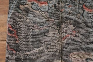 骨董　江戸明治期　火消刺し子半纏(火消刺子袢纏)(R-039989)