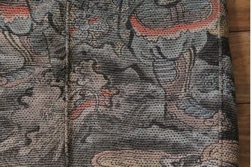 骨董　江戸明治期　火消刺し子半纏(火消刺子袢纏)(R-039989)