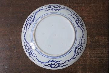 アンティーク雑貨　明治期　九寸印判皿2枚セット(R-039994)