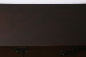 リメイク家具　伝統民芸　岩谷堂箪笥　和箪笥と収納棚の2wayが魅力の脚付サイドボード(衣装箪笥、収納棚)(R-040006)