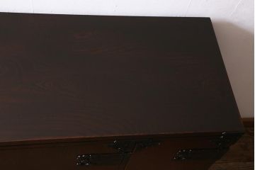 リメイク家具　伝統民芸　岩谷堂箪笥　和箪笥と収納棚の2wayが魅力の脚付サイドボード(衣装箪笥、収納棚)(R-040006)