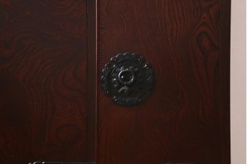 リメイク家具　伝統民芸　岩谷堂箪笥　和箪笥と収納棚の2wayが魅力の脚付サイドボード(衣装箪笥、収納棚)(R-040006)