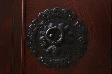 リメイク家具　伝統民芸　岩谷堂箪笥　和箪笥と収納棚の2wayが魅力の脚付サイドボード(衣装箪笥、収納棚)(R-040006)