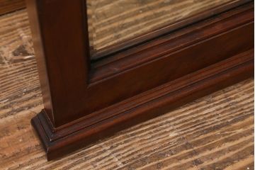 中古　松本民芸家具　クラシカルな雰囲気がお洒落な掛け鏡(ミラー、壁掛け鏡)(R-040008)