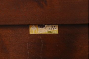 中古　松本民芸家具　クラシカルな雰囲気がお洒落な掛け鏡(ミラー、壁掛け鏡)(R-040008)