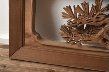 ビンテージ家具　昭和中期　特大サイズ　松の彫りが和の空間を高める欄間(明り取り、明かり取り)(R-040010)