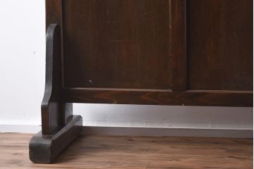 アンティーク家具　ダイヤガラス　レトロな雰囲気漂う大ぶりなつい立て(衝立、パーテーション)(R-040014)