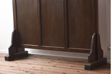 アンティーク家具　ダイヤガラス　レトロな雰囲気漂う大ぶりなつい立て(衝立、パーテーション)(R-040014)
