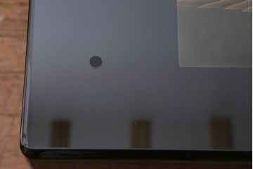 中古　輪島塗　東海道五十三次　黒漆と蒔絵が美しいガラス天板付きの座卓(ローテーブル)(R-040015)