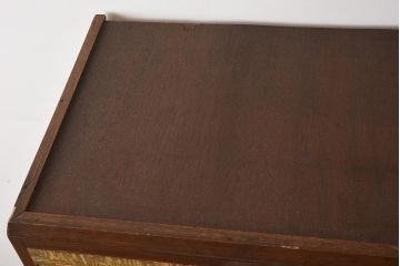 【簡易リペア限定品】和製アンティーク　力強い木目が印象的な鏡付きの衣装タンス(チェスト、和たんす、収納箪笥、引き出し)(R-040016)