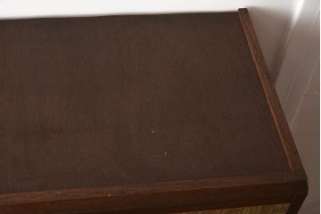 和製アンティーク　力強い木目が印象的な鏡付きの衣装タンス(チェスト、和たんす、収納箪笥、引き出し)(R-040016)