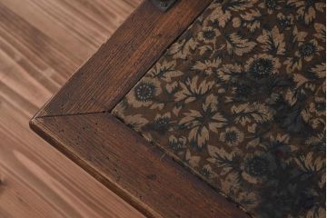アンティーク家具　栓材　象嵌がおしゃれなライティングビューロー(簿記机、在宅ワーク、在宅用ワークデスク)(R-040017)